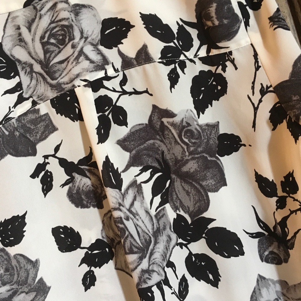 TALBOTS Rose Print Blouse - Picture 5 of 8